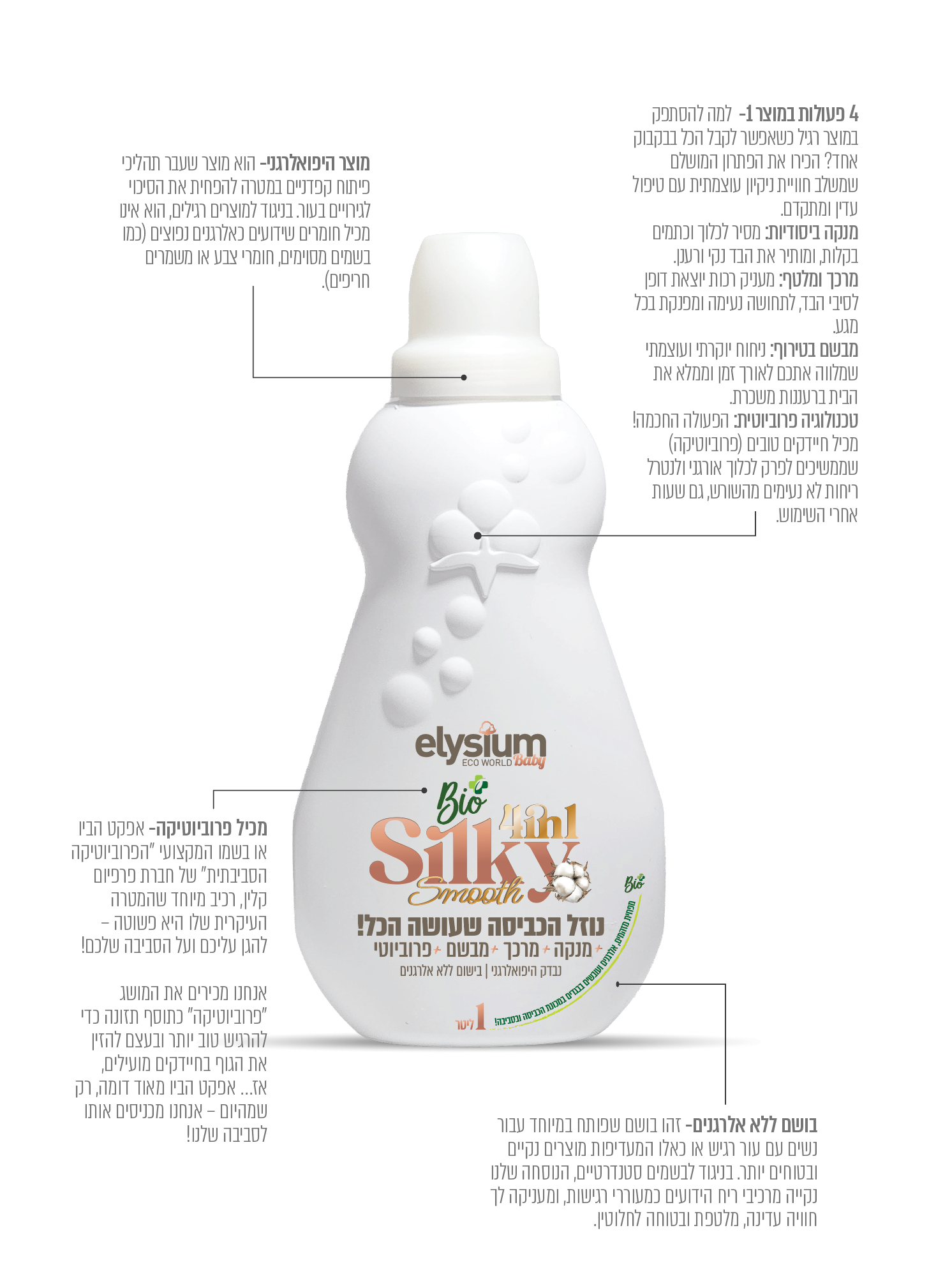 נוזל כביסה לתינוק היפואלרגני 4 ב-1