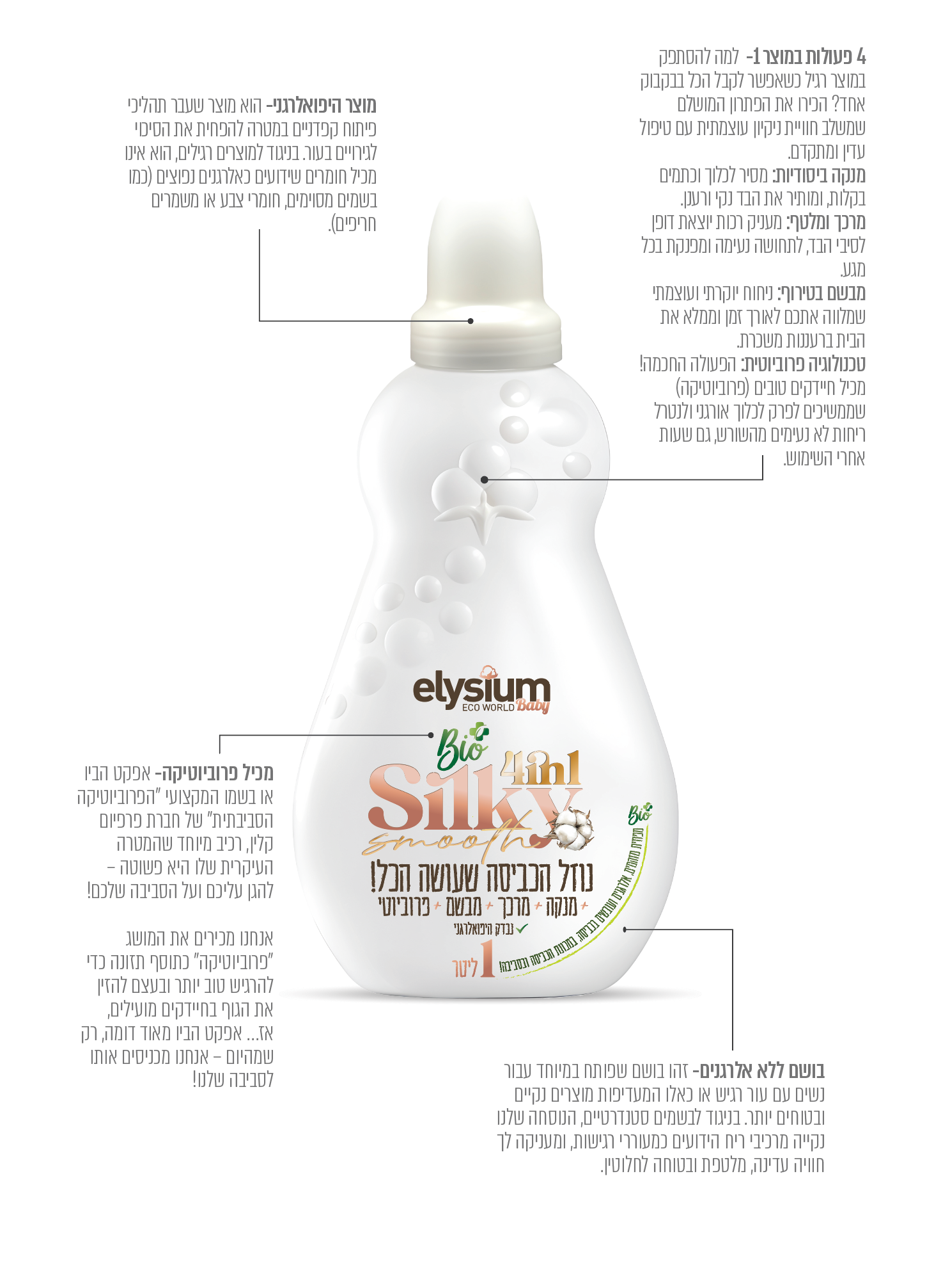 נוזל כביסה לתינוק היפואלרגני 4 ב-1