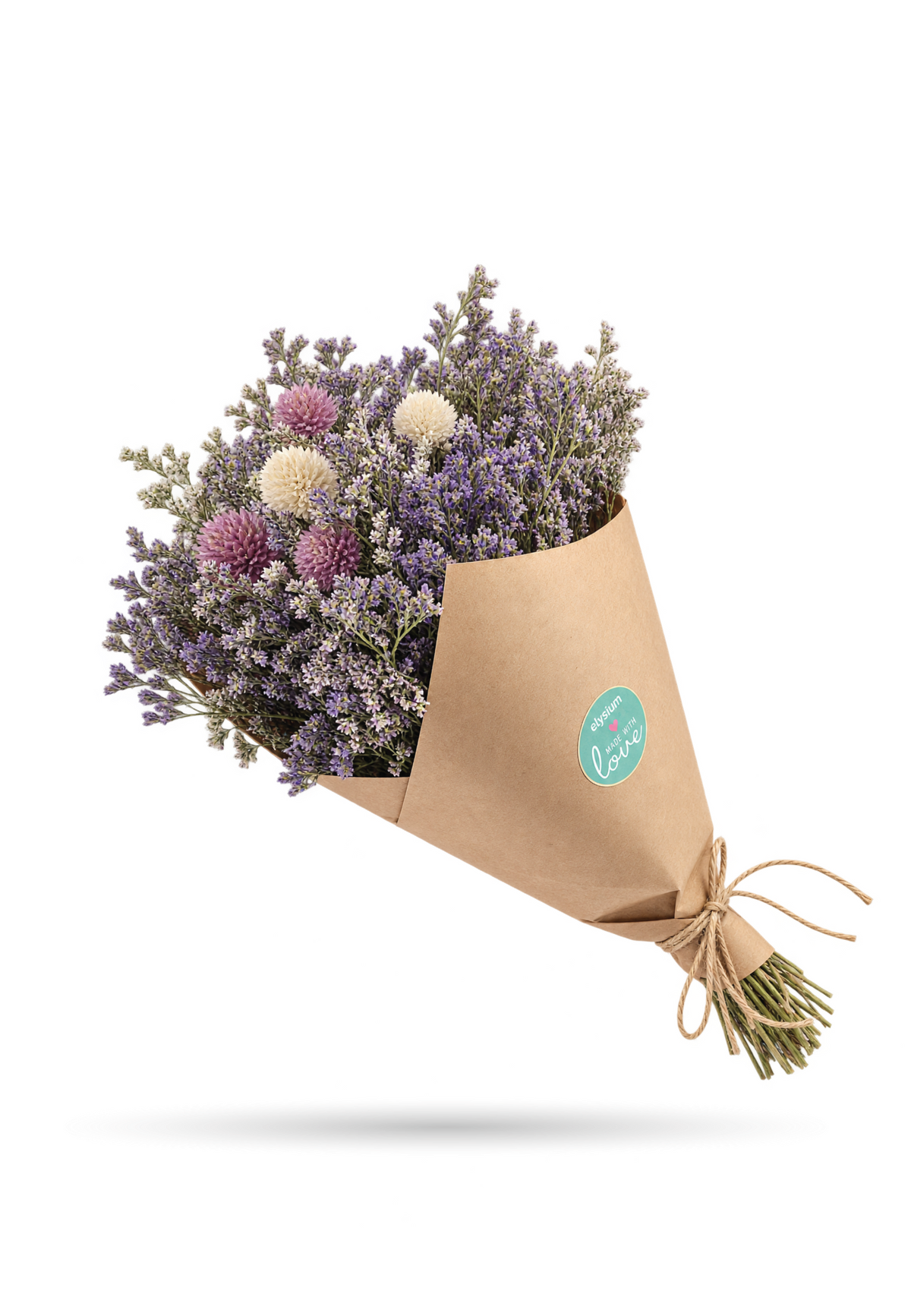BOTANICAL LOVE – זר פרחי לימוניום (סטטיס) מיובשים וצבעוניים