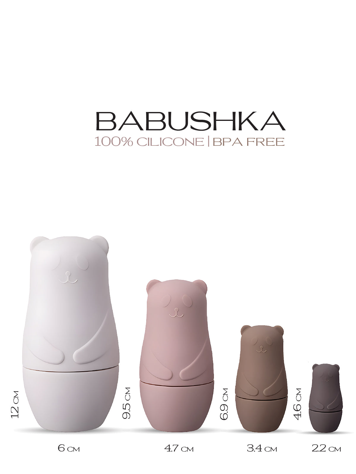 בבושקה (מטריושקה) דובי סיליקון