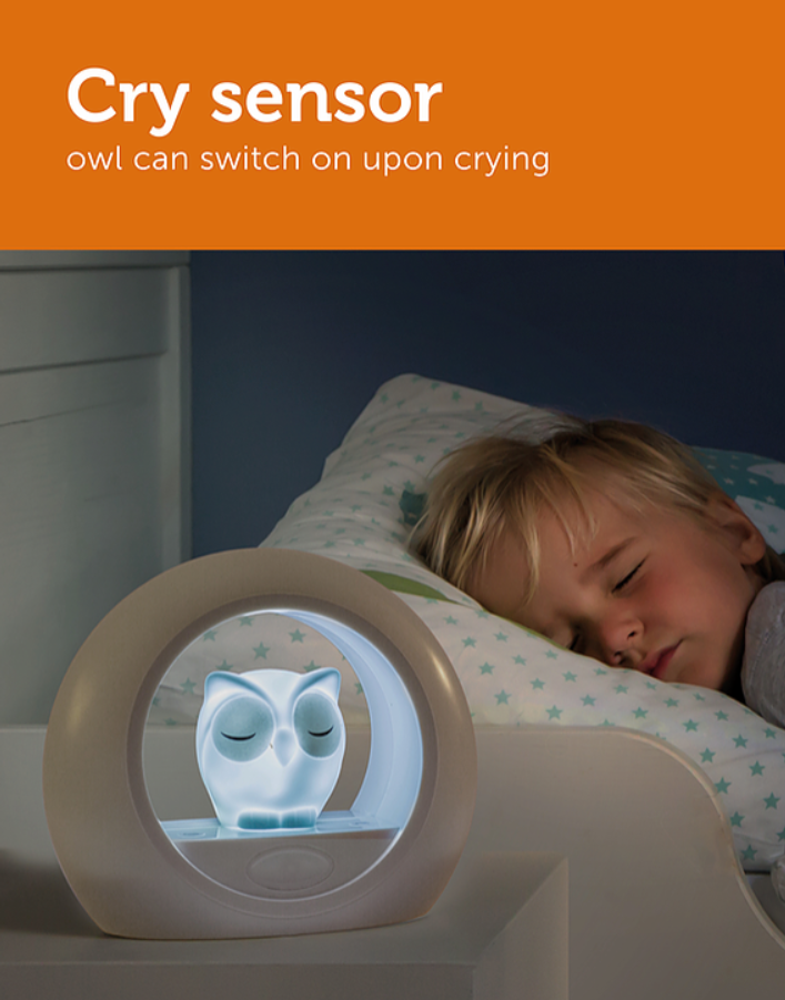 מנורת לילה עם חיישן בכי - ינשוף