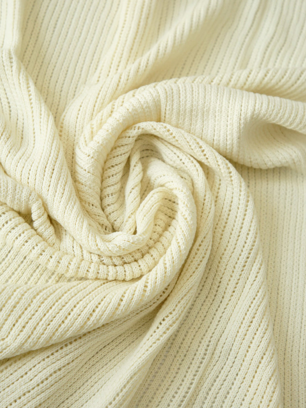 שמיכת תינוק סרוגה (100% כותנה) - שמנת/ורוד