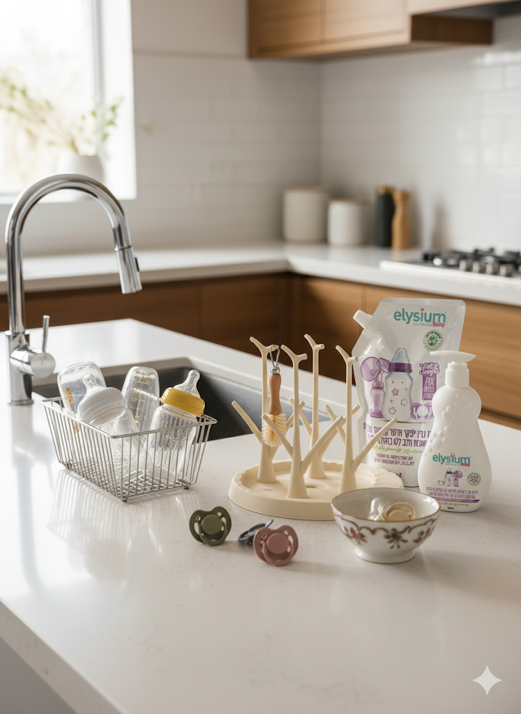 סבון לניקוי וחיטוי בקבוקים מוצצים | אריזת חיסכון 1 ליטר