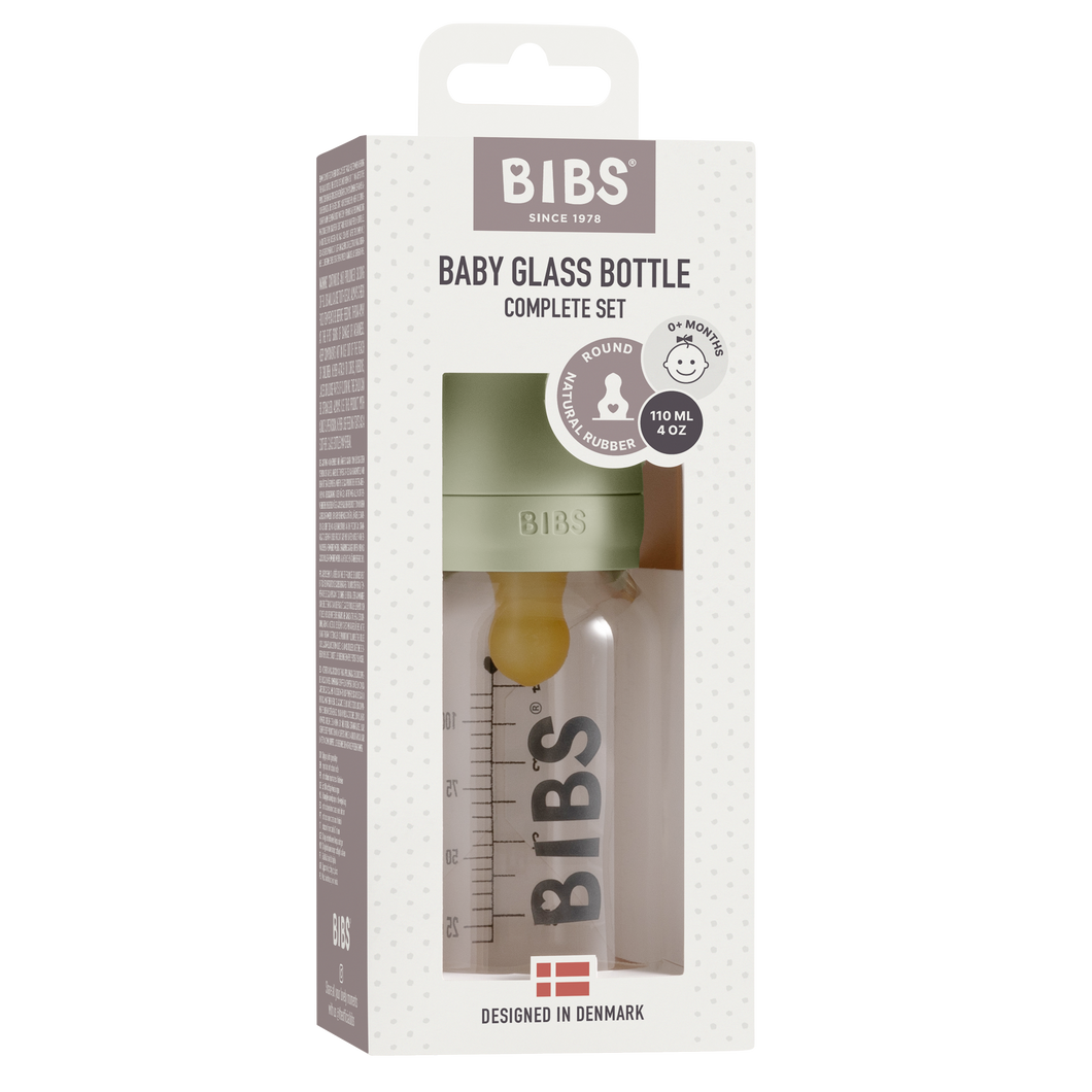 בקבוק BIBS | בקבוק האכלה זכוכית ירוק עתיק 110 מל